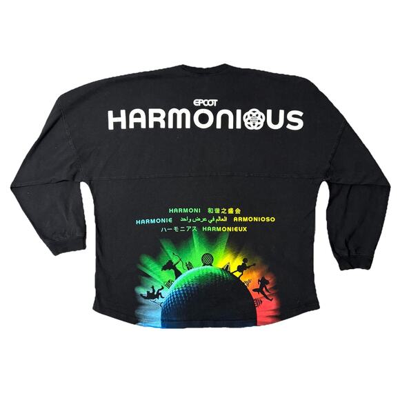 Disney World Epcot Harmonious Spirit Jersey Adult XXL 2XL Black Pullover Shirt - Picture 1 of 10
